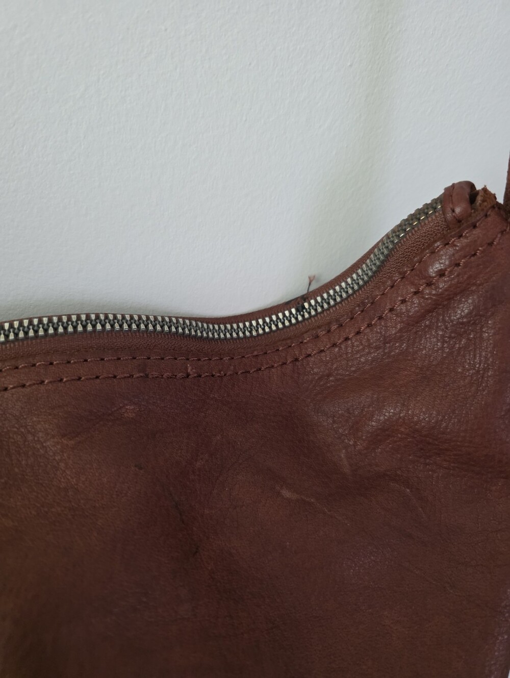 American Leather Co Crossbody Bag Leather Brown Boho Minimalist Western - Picture 5 of 11